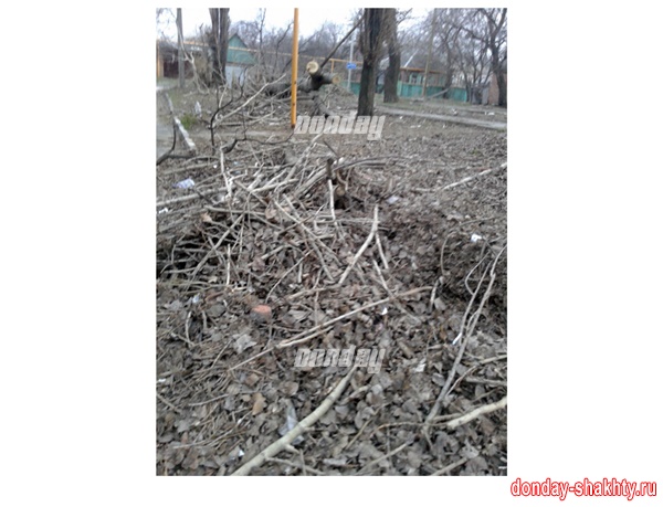 В Шахтах не убирают мусор после урагана, случившегося полгода назад