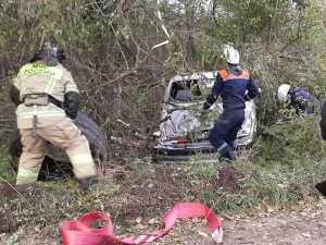 На Дону автомобиль вылетел с дороги в кювет и врезался в дерево