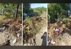 В Шахтах городское кладбище утопает в мусоре: видео