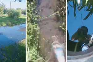 В Шахтах 10 дней топит улицу Красинскую и дворы частных домов: видео