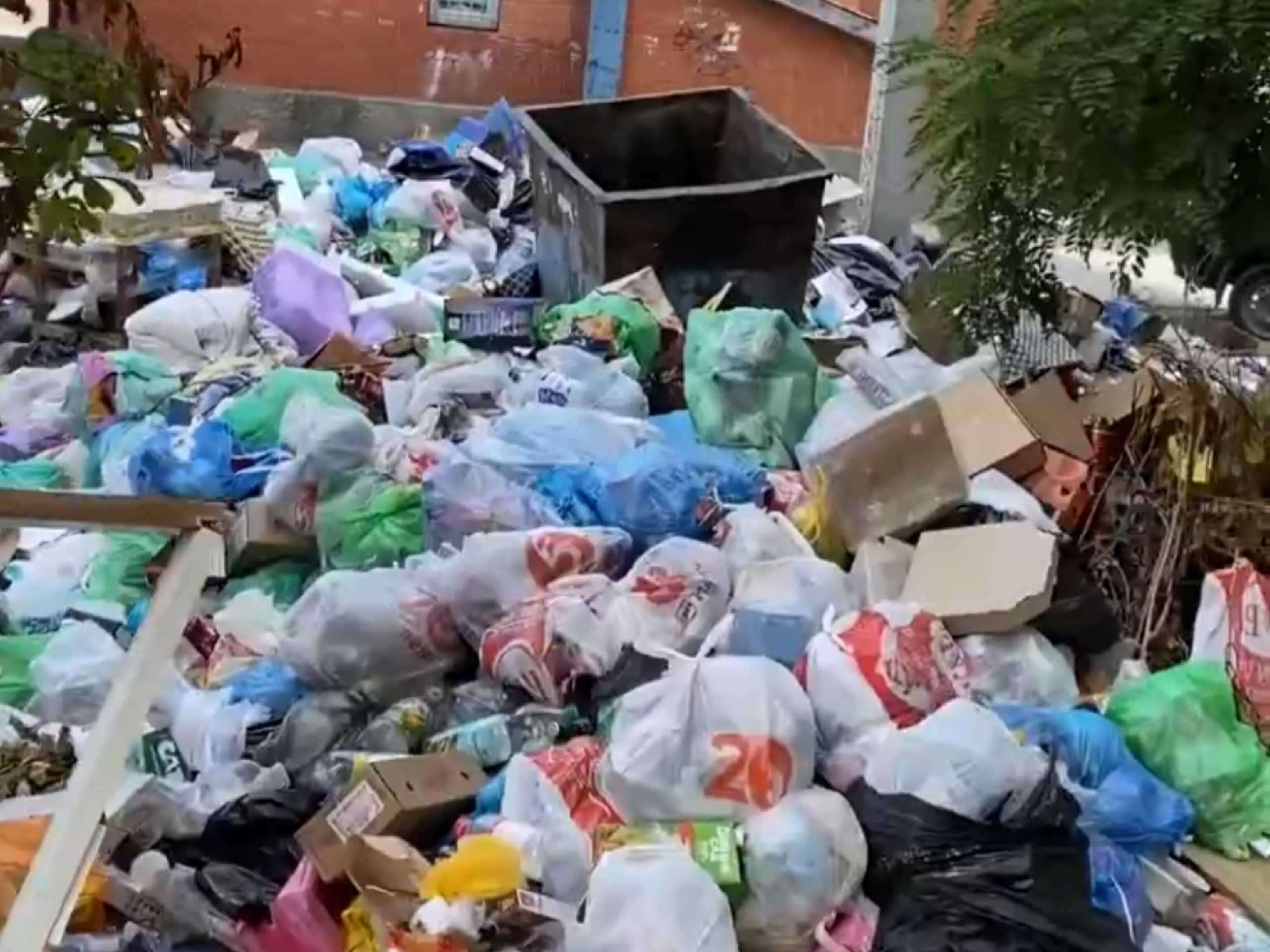 Гигантская свалка бытового мусора образовалась в самом центре Шахт: видео