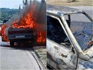 В Шахтах 15 июля дотла сгорела легковушка