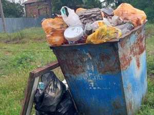 В посёлке Поповка вторую неделю не вывозят мусор из контейнеров