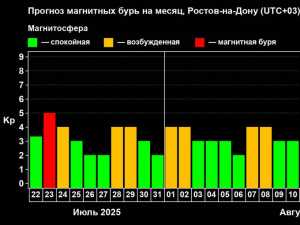 В Шахтах 22 июля пройдет магнитная буря