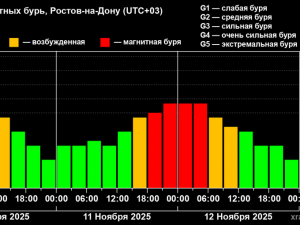 В Шахтах ожидается сильная магнитная буря в ночь с 11 на 12 ноября