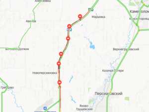 Пробка, длиной 17 км, сковала трассу под Шахтами