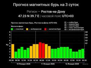 Жителей Шахт предупредили о магнитной буре 11 января