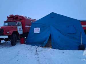 Пункт обогрева открыли сотрудники МЧС под Шахтами