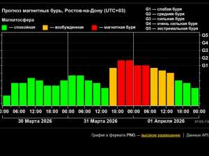 Магнитная буря накроет Шахты вечером 31 марта